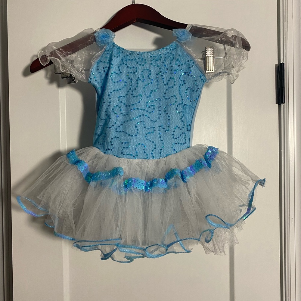 kids girls blue popatu dance costume